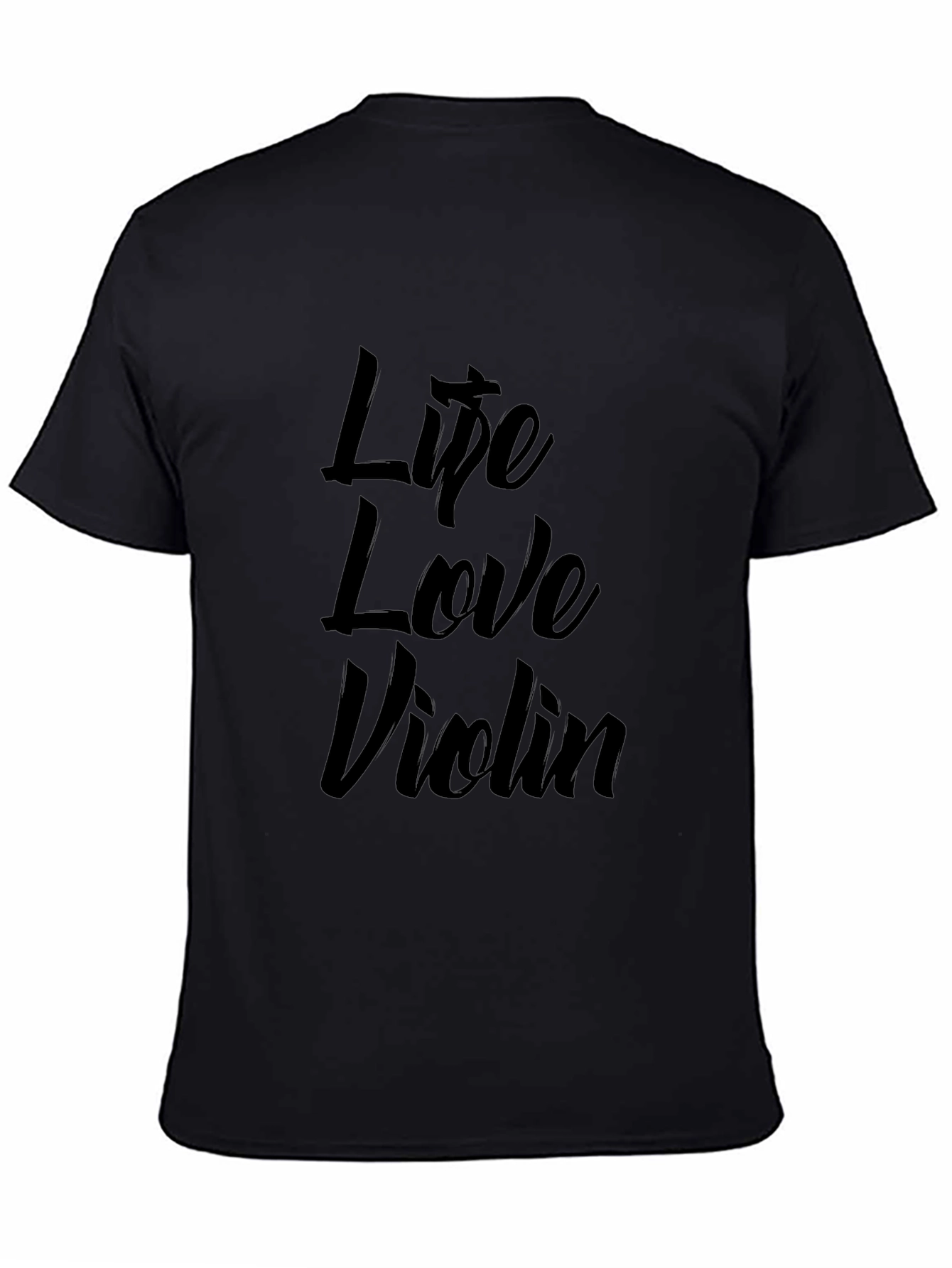 Life Love Violin Black Graphic Tee