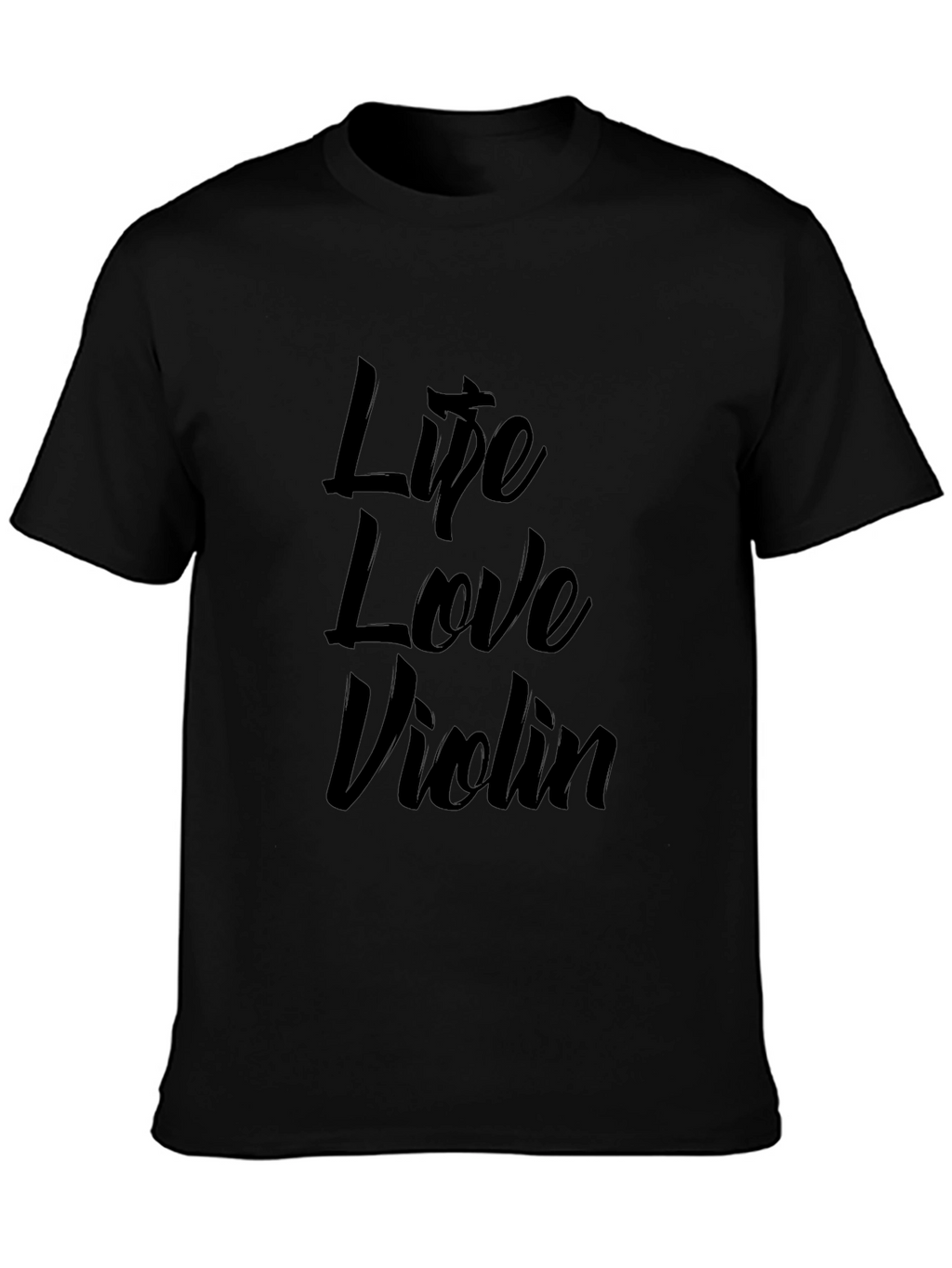 Life Love Violin Black Graphic Tee