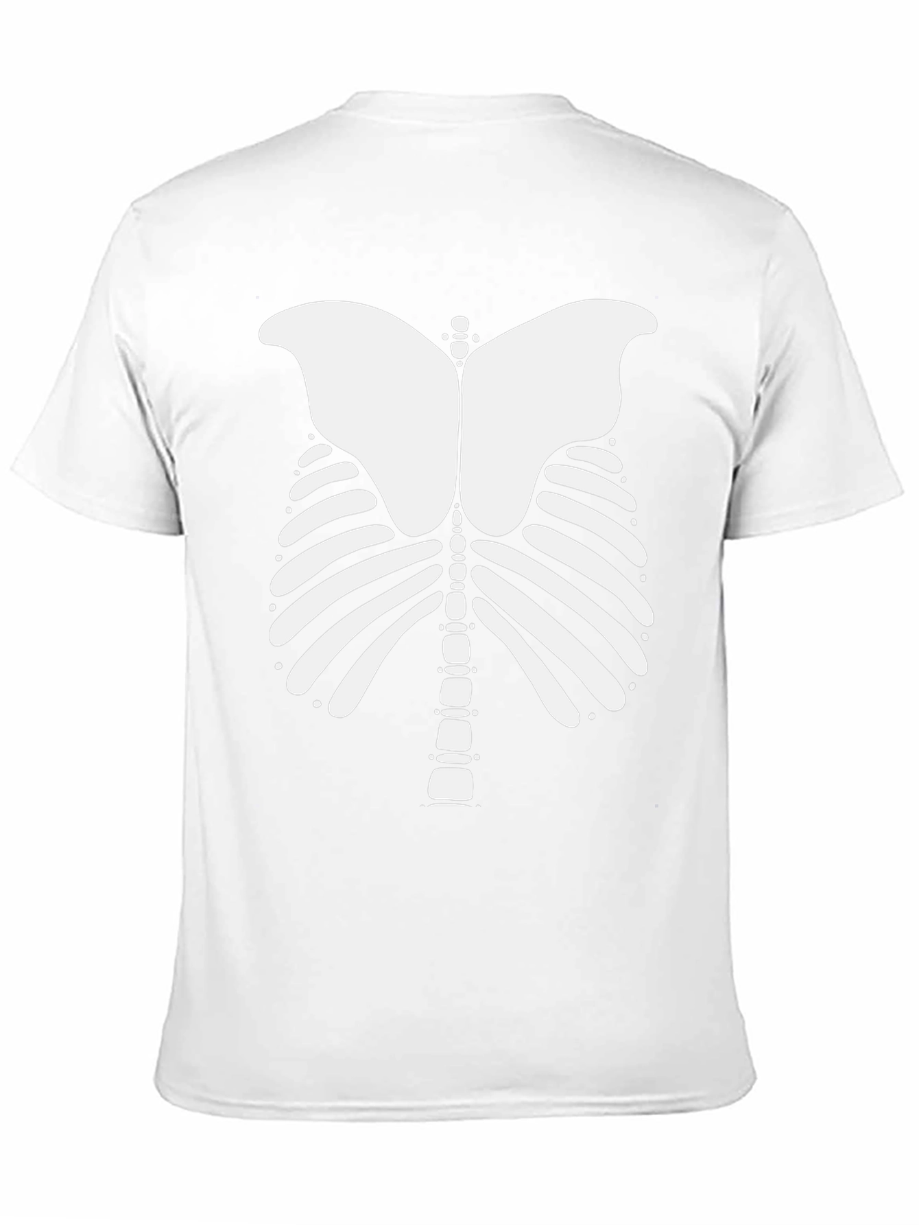 Skeleton Rib Cage Graphic Tee - Halloween Costume Shirt