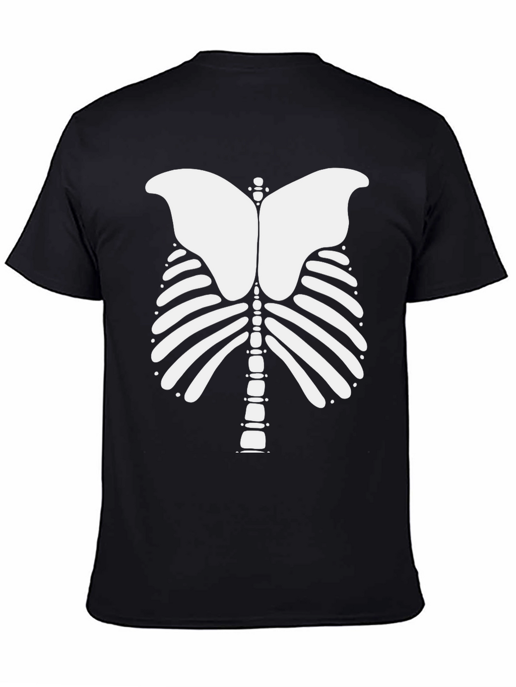 Skeleton Rib Cage Graphic Tee - Halloween Costume Shirt