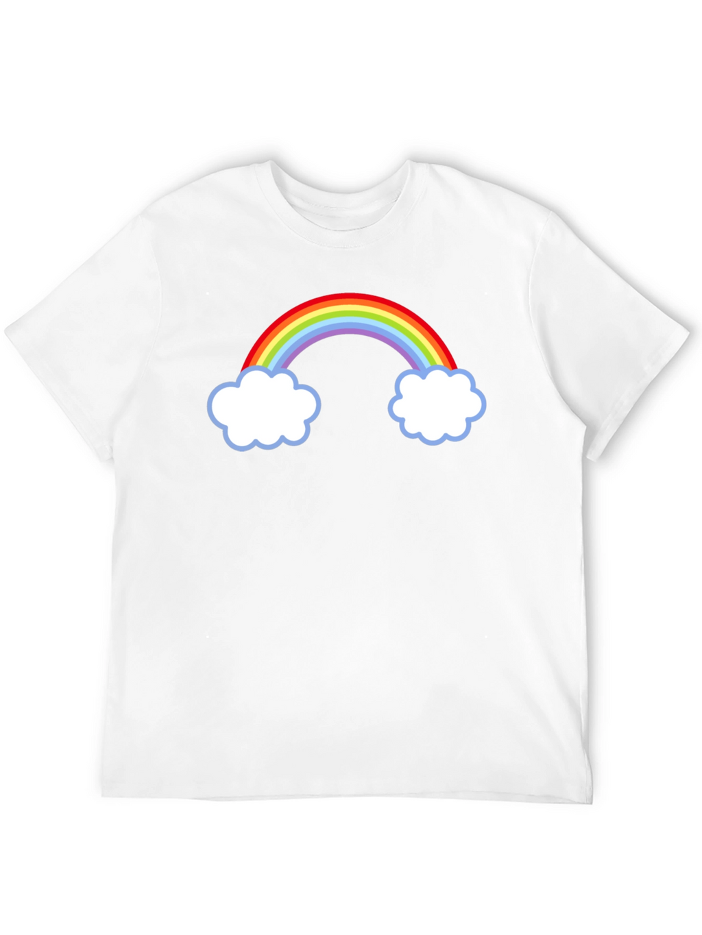 Rainbow Cloud Graphic Tee - Stylish Casual Wear