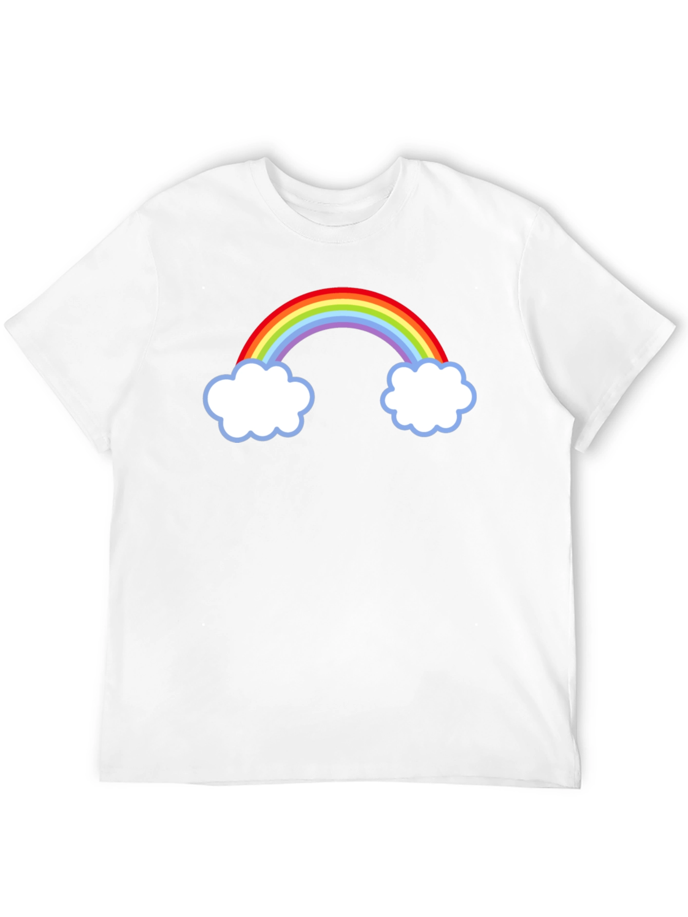 Rainbow Cloud Graphic Tee - Stylish Casual Wear