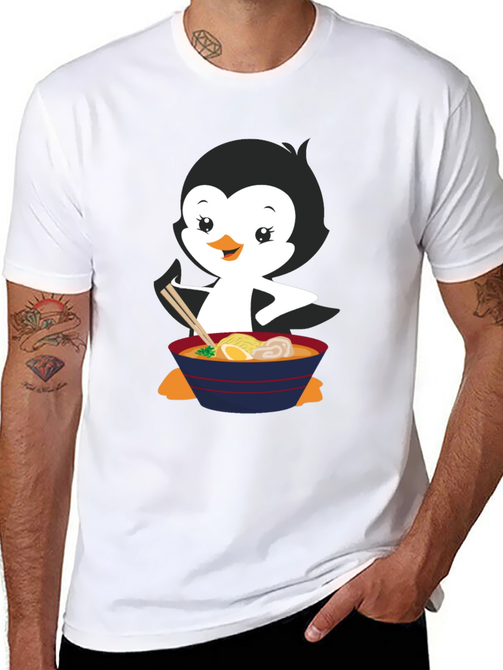 Ramen Penguin Graphic Tee