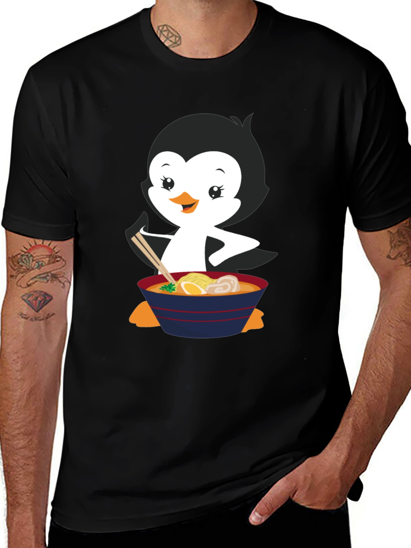 Ramen Penguin Graphic Tee