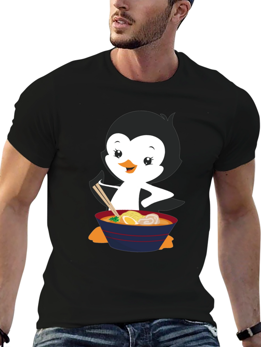 Ramen Penguin Graphic Tee