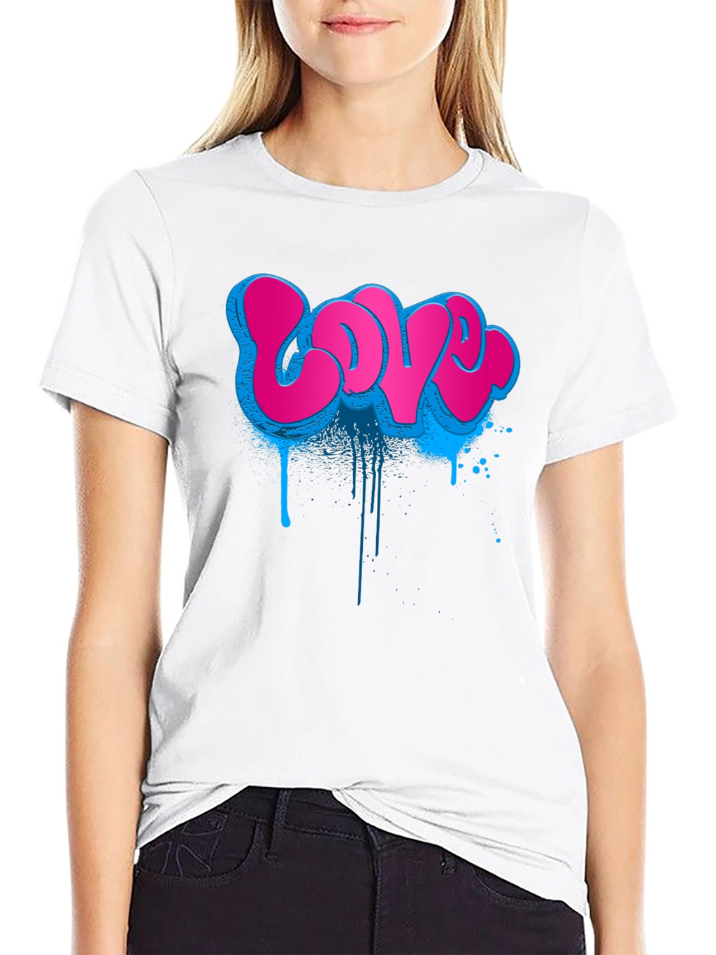 Graffiti Love T-Shirt - Urban Style Black Tee