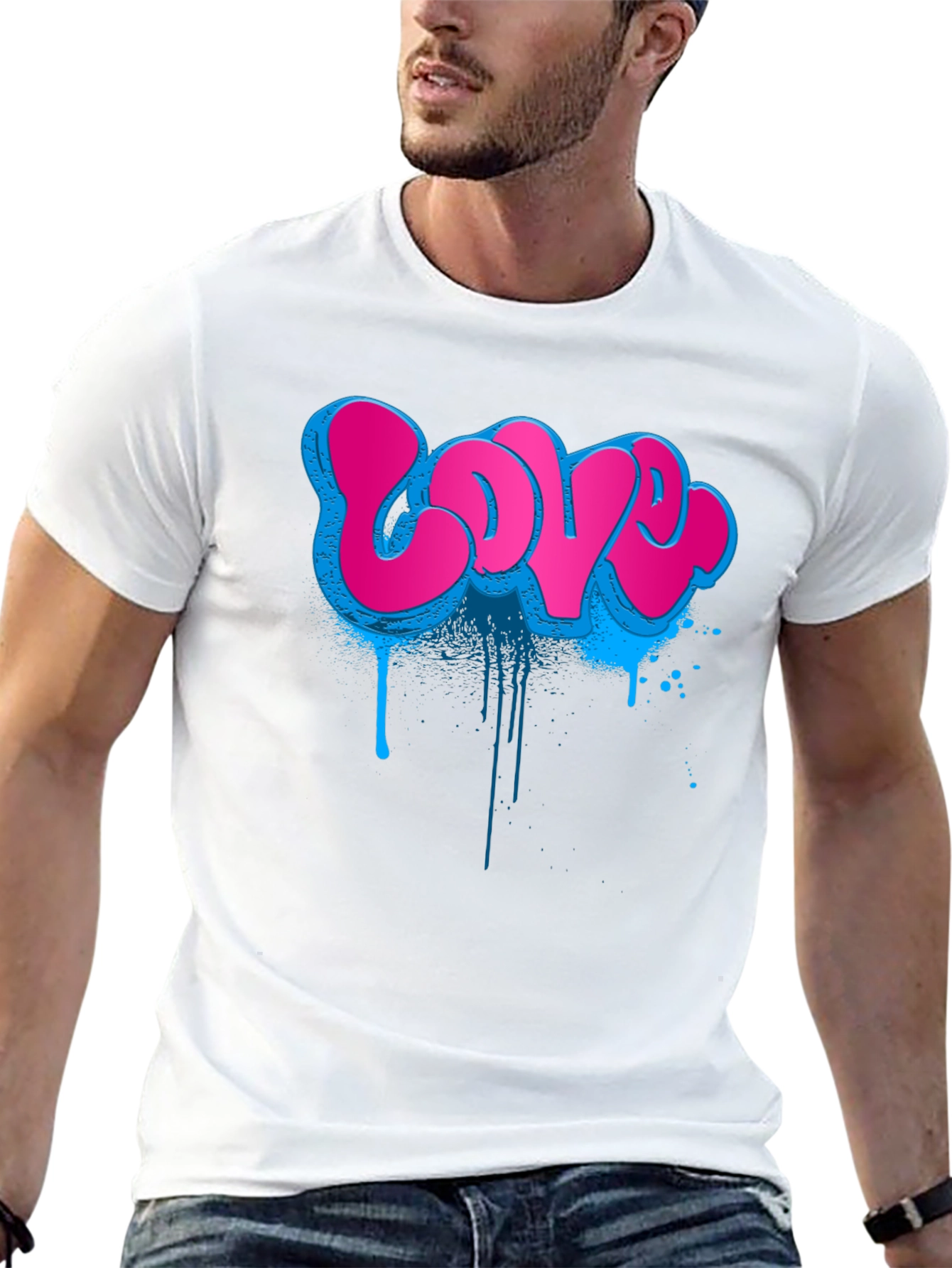 Graffiti Love T-Shirt - Urban Style Black Tee