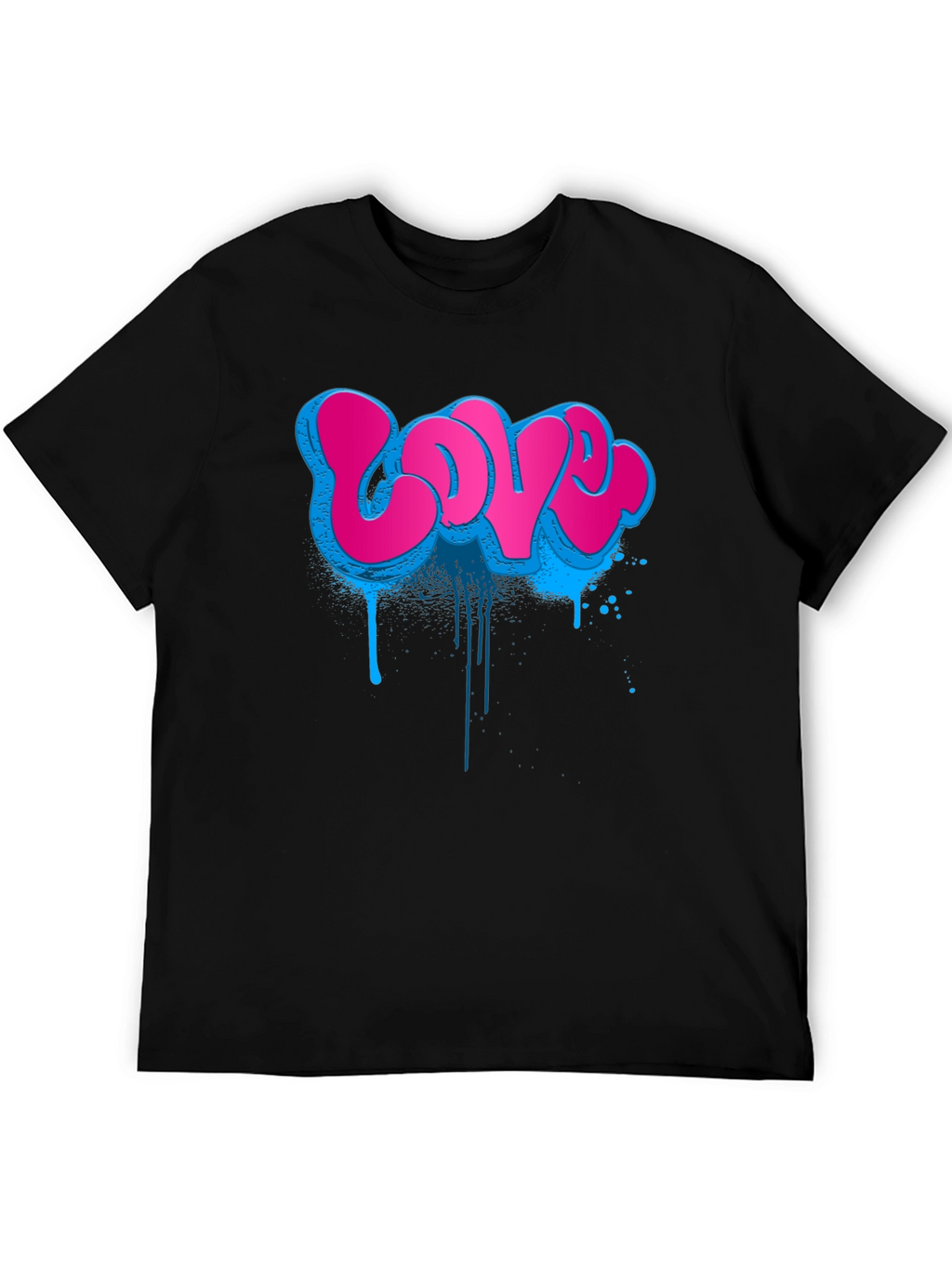 Graffiti Love T-Shirt - Urban Style Black Tee