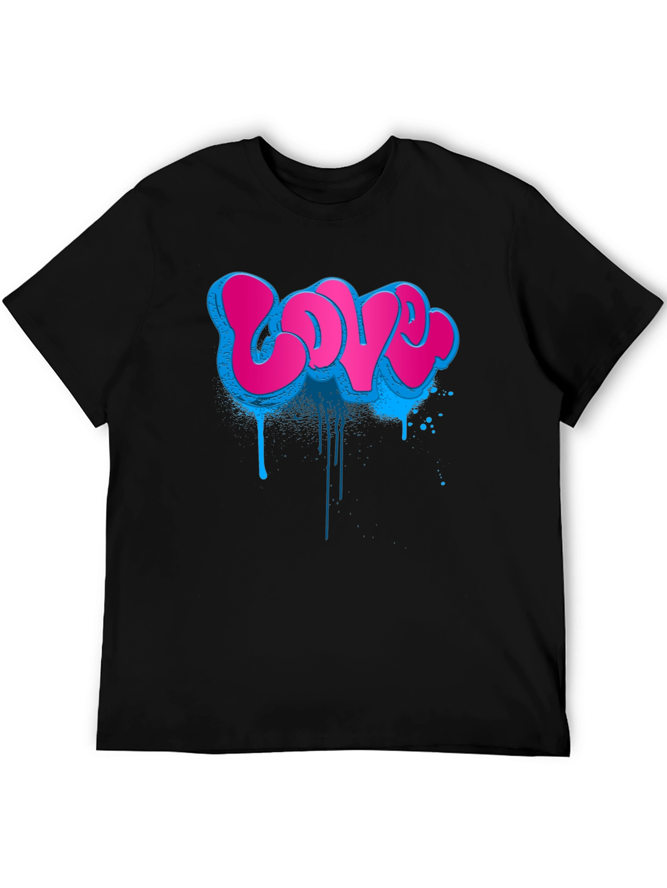 Graffiti Love T-Shirt - Urban Style Black Tee