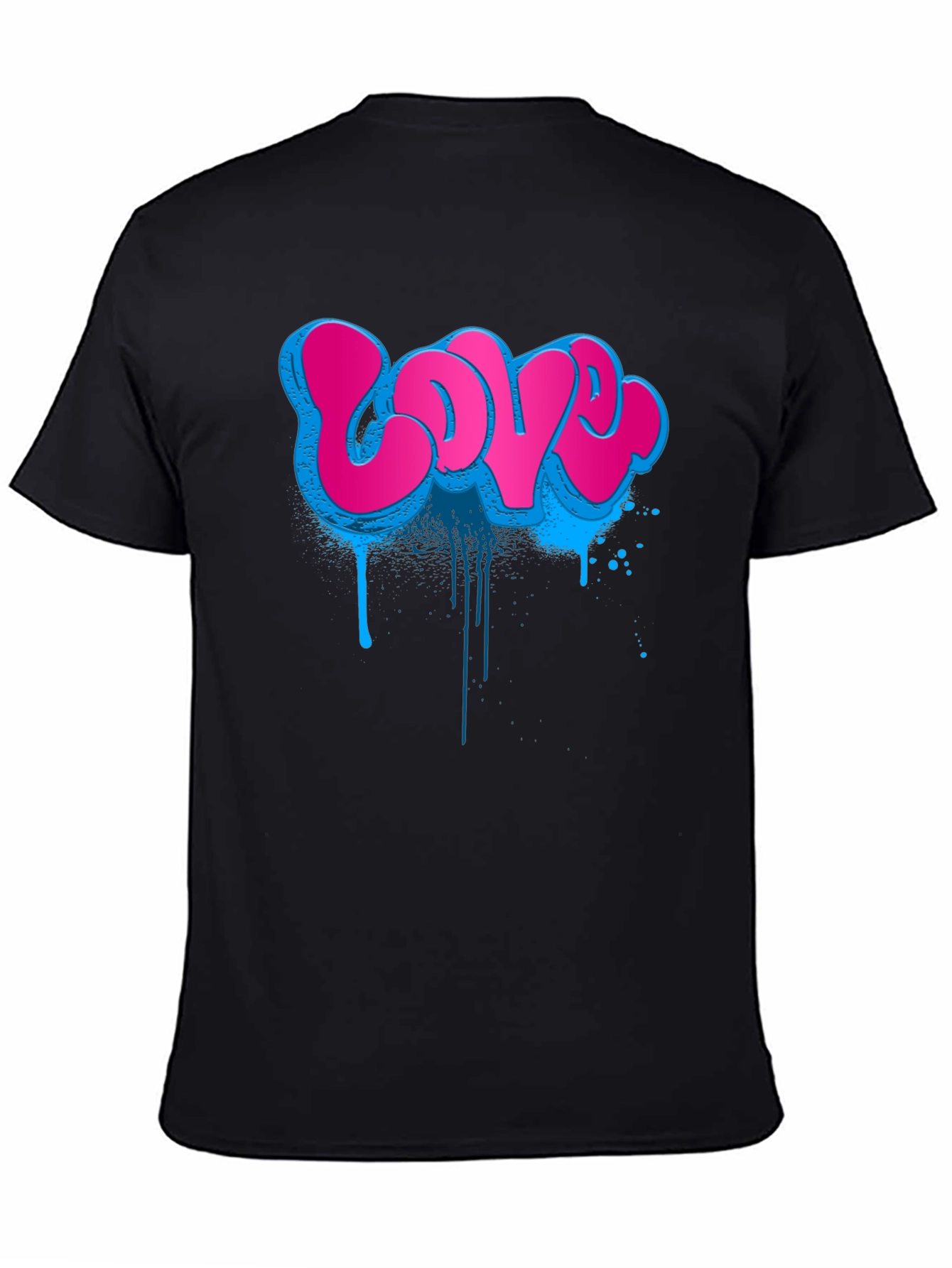 Graffiti Love T-Shirt - Urban Style Black Tee