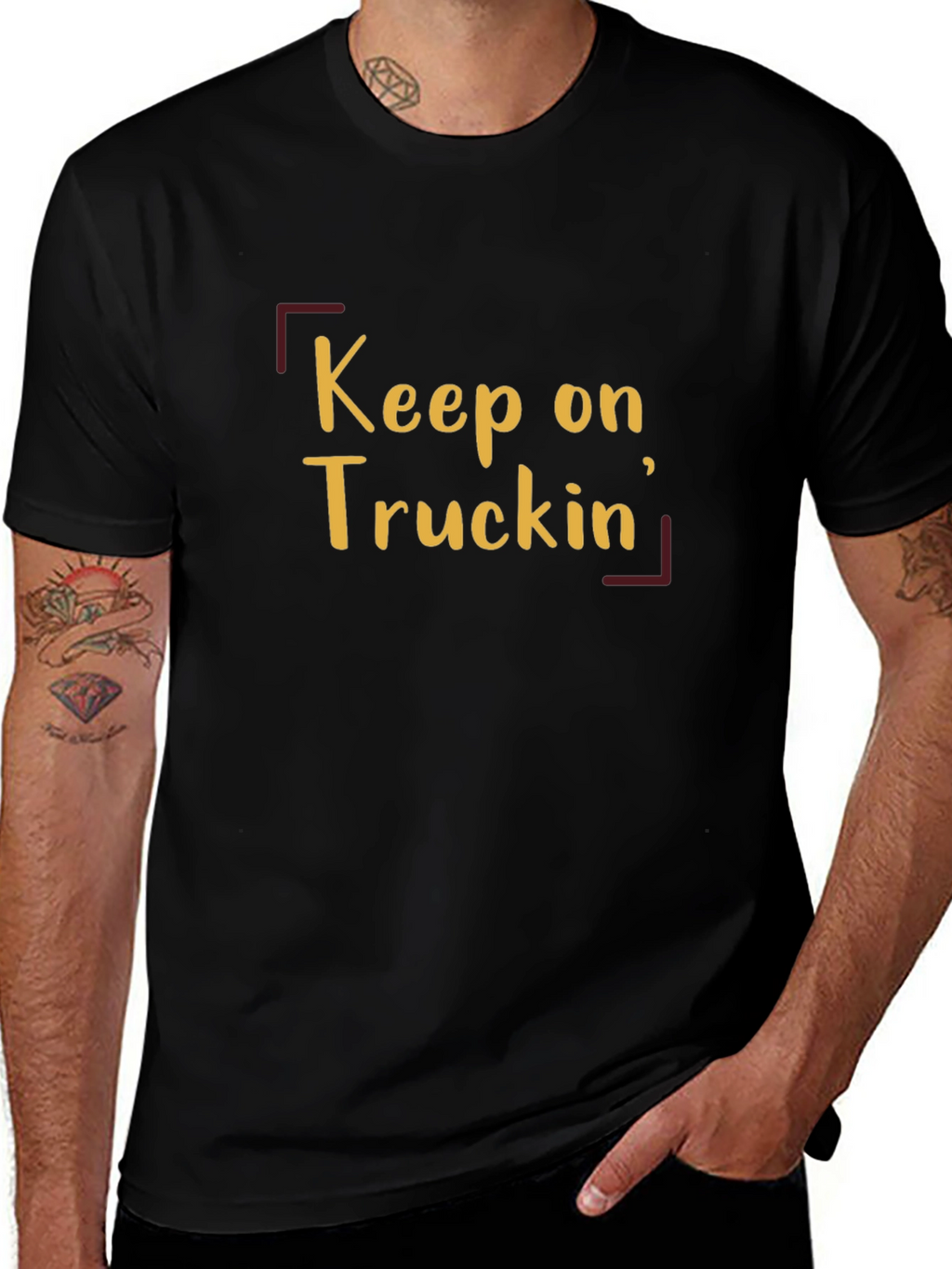Keep On Truckin Graphic Tee - Black