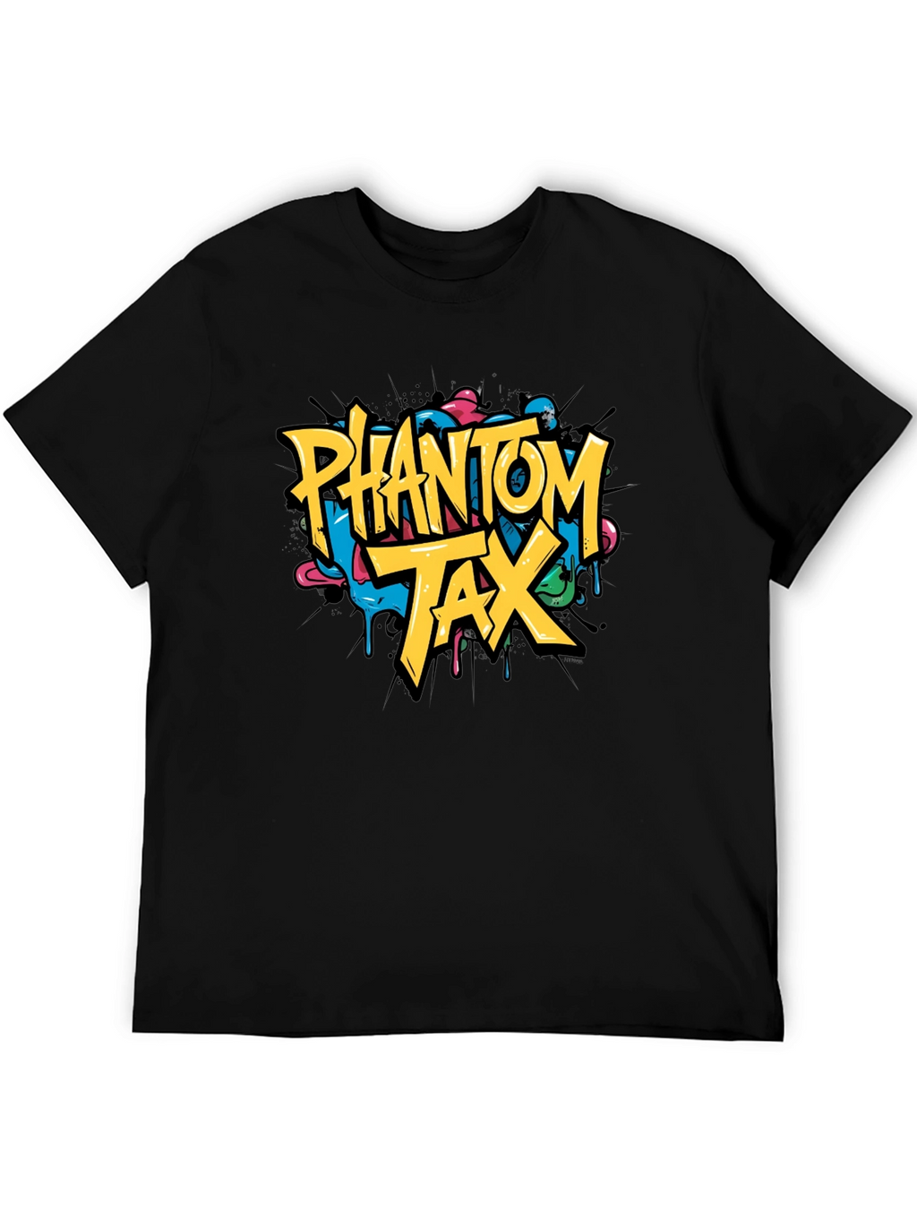 Phantom Tax Graphic T-Shirt - Trendy Black Tee