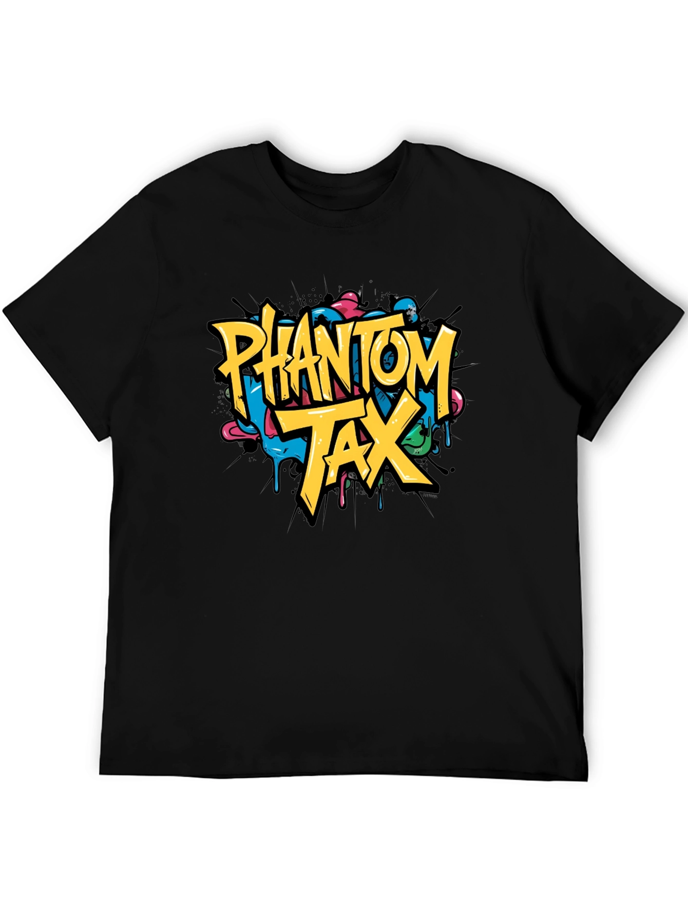 Phantom Tax Graphic T-Shirt - Trendy Black Tee