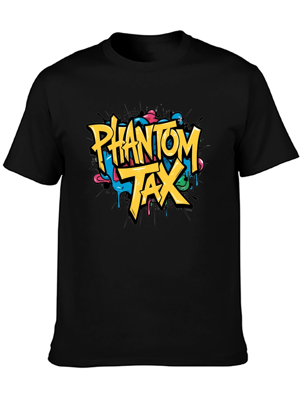 Phantom Tax Graphic T-Shirt - Trendy Black Tee