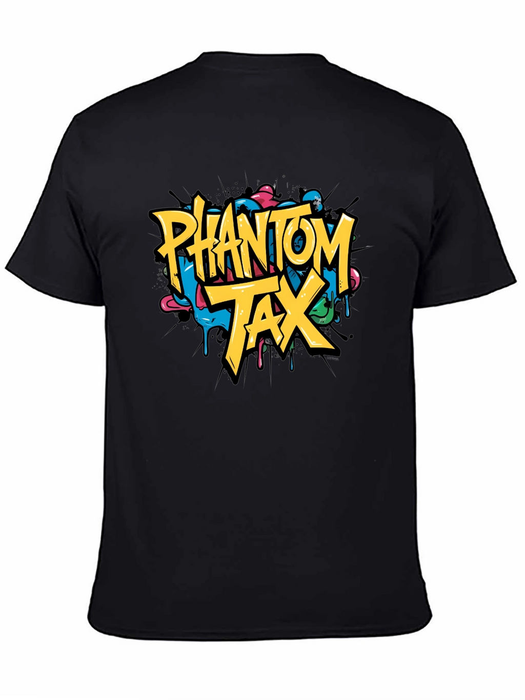 Phantom Tax Graphic T-Shirt - Trendy Black Tee