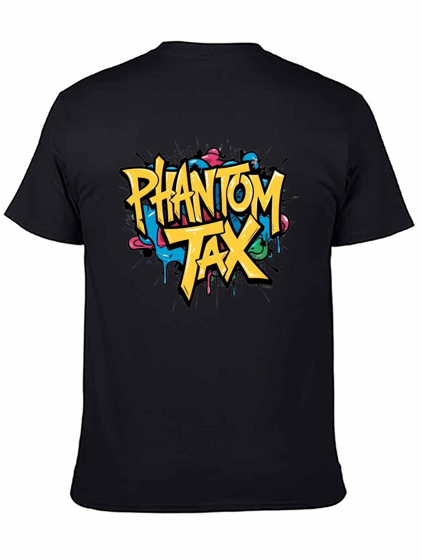 Phantom Tax Graphic T-Shirt - Trendy Black Tee