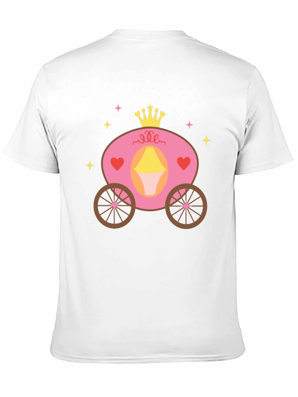 Princess Carriage Graphic Tee - Black Cotton Blend