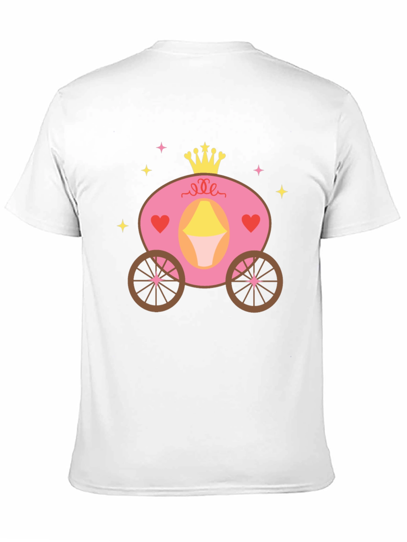 Princess Carriage Graphic Tee - Black Cotton Blend