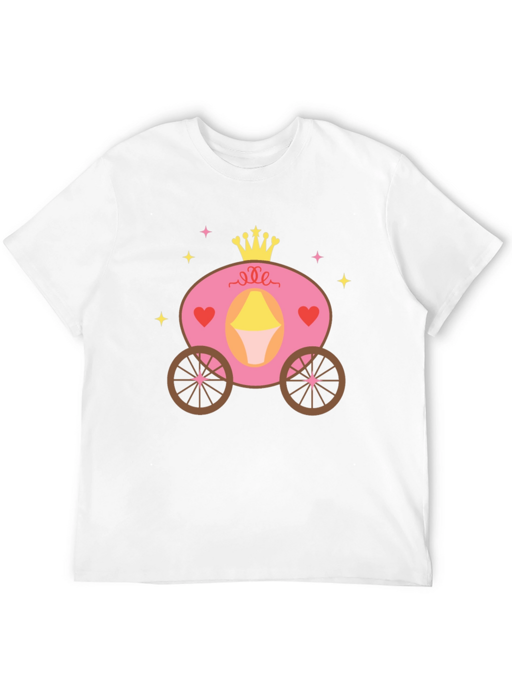 Princess Carriage Graphic Tee - Black Cotton Blend