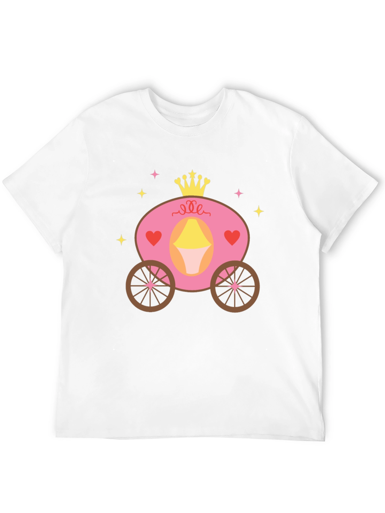 Princess Carriage Graphic Tee - Black Cotton Blend