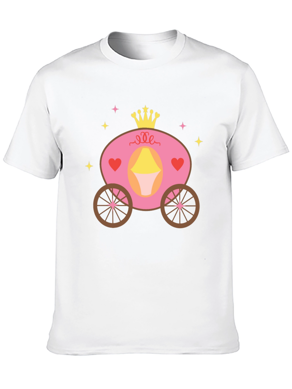 Princess Carriage Graphic Tee - Black Cotton Blend