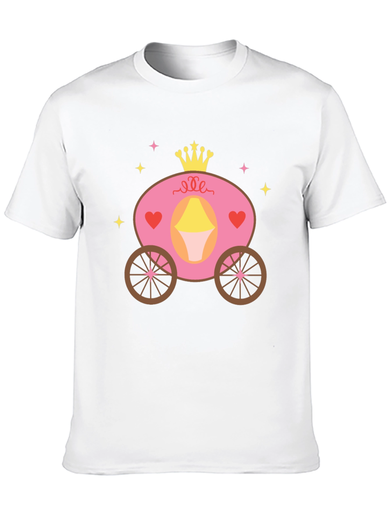 Princess Carriage Graphic Tee - Black Cotton Blend