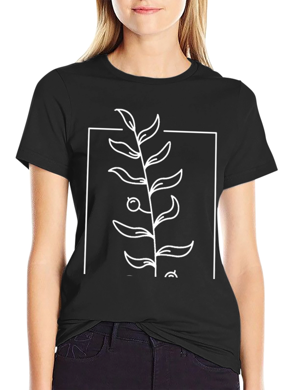 Minimalist Botanical Graphic Tee - Modern Style