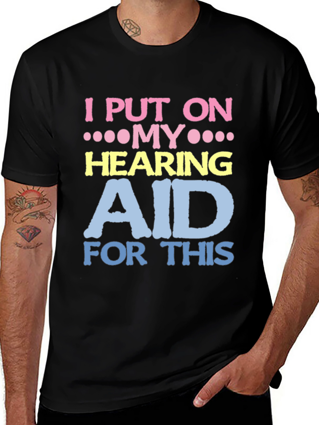 Hearing Aid T-Shirt - Funny Novelty Tee