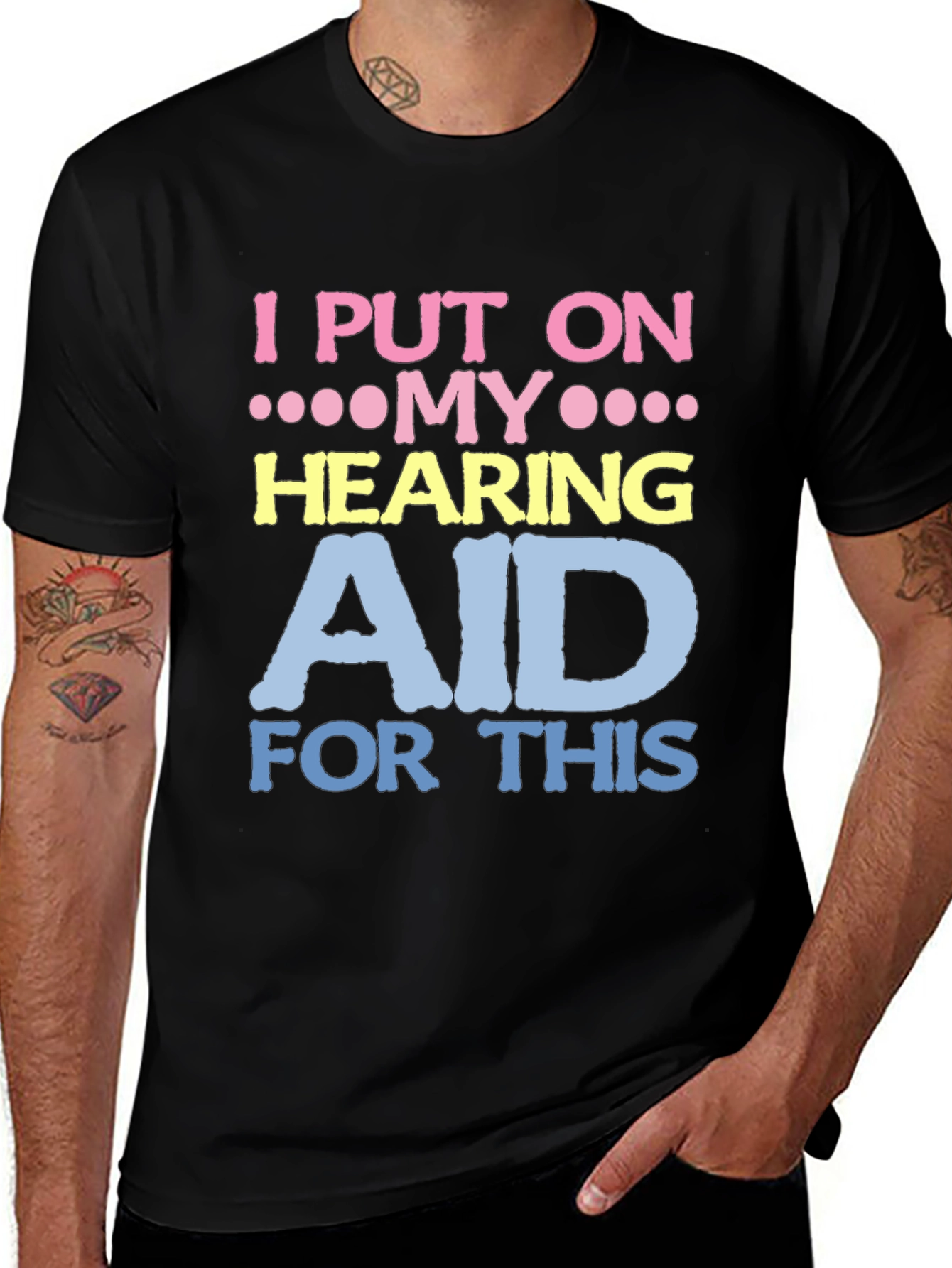 Hearing Aid T-Shirt - Funny Novelty Tee