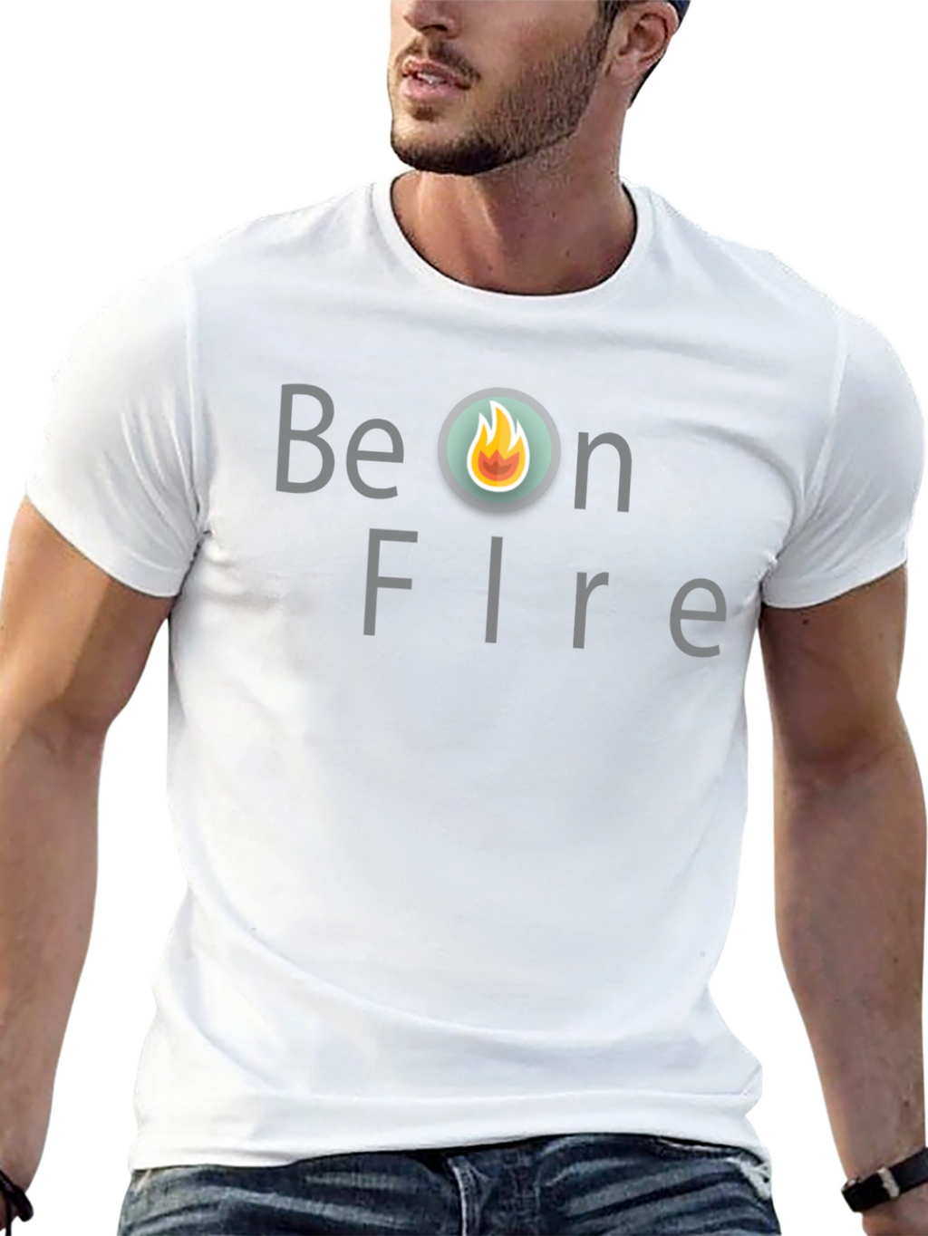 Be On Fire Graphic T-Shirt - Trendy Black Tee