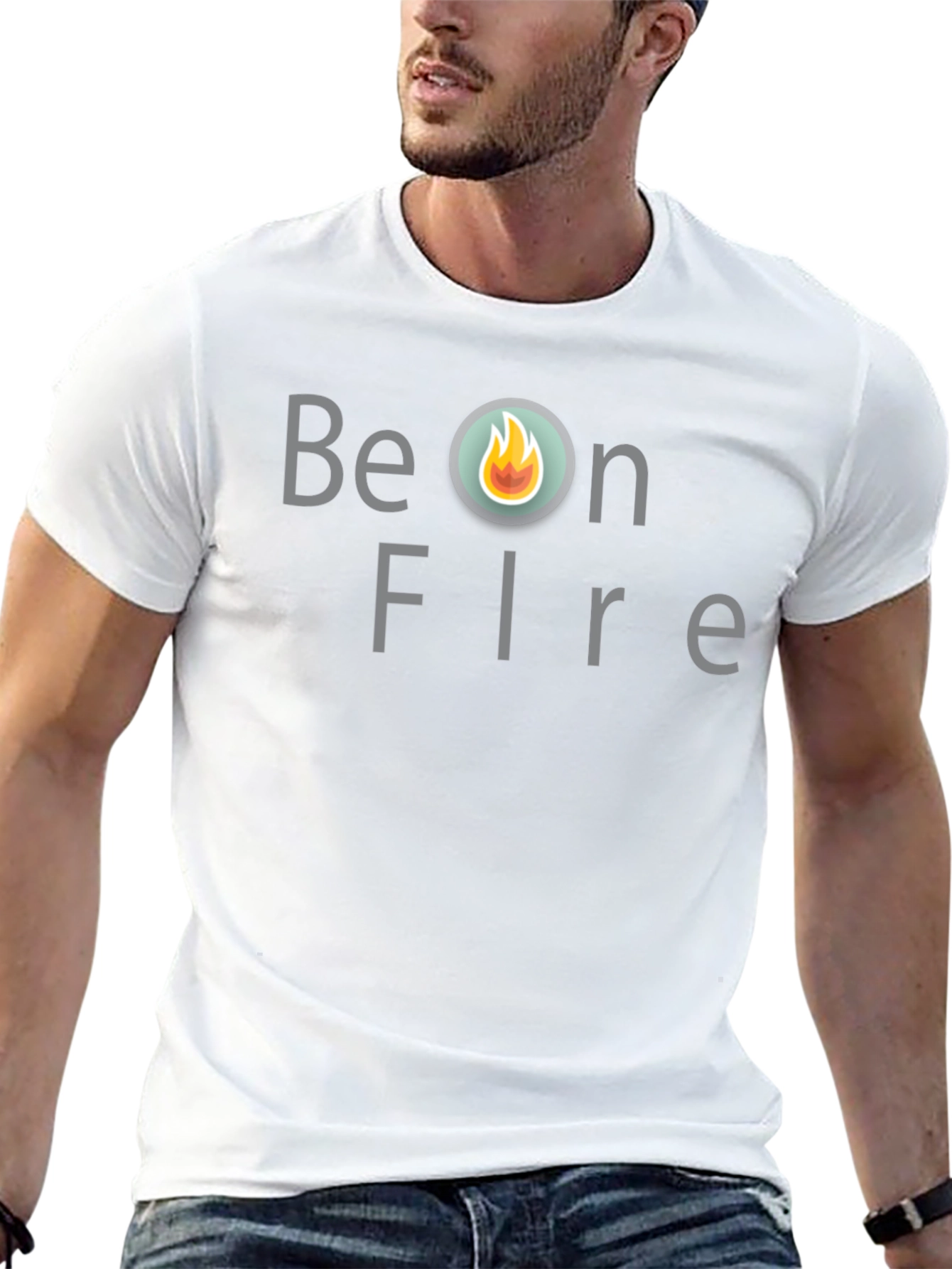 Be On Fire Graphic T-Shirt - Trendy Black Tee