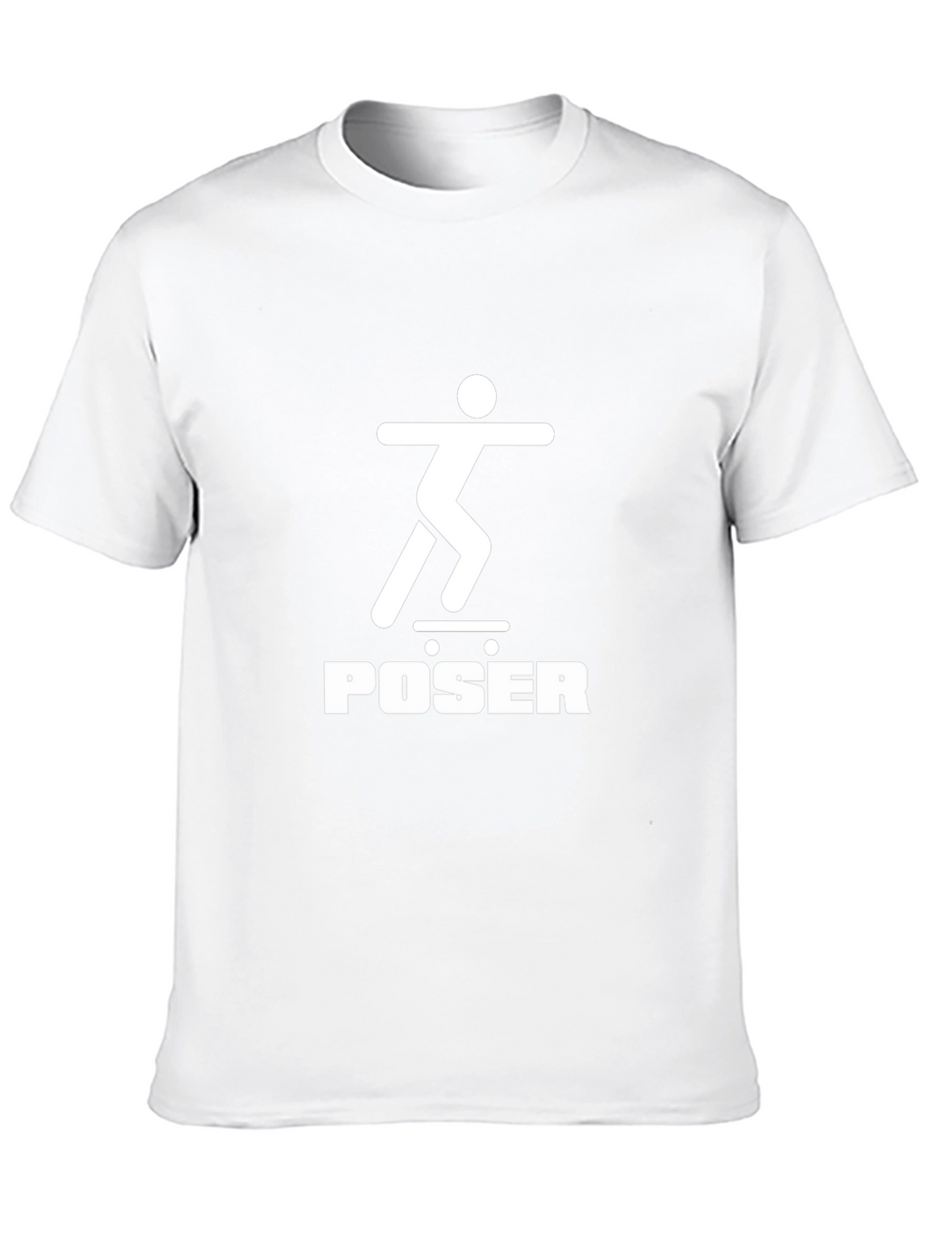 Skateboarder Poser Graphic Tee - Black Crew Neck