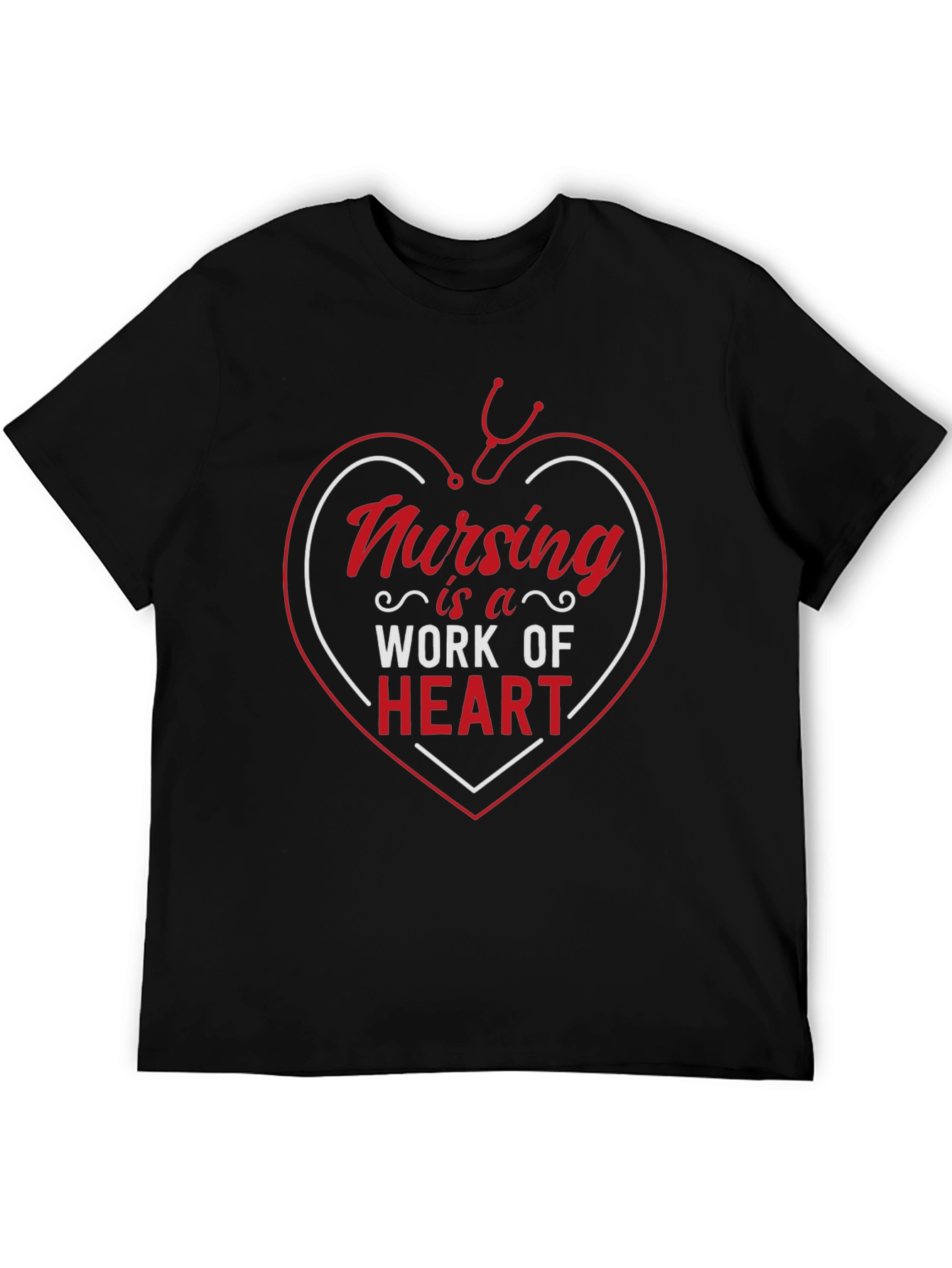 Nursing is a Work of Heart Graphic Tee