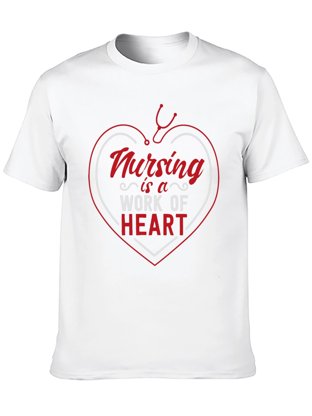 Nursing is a Work of Heart Graphic Tee
