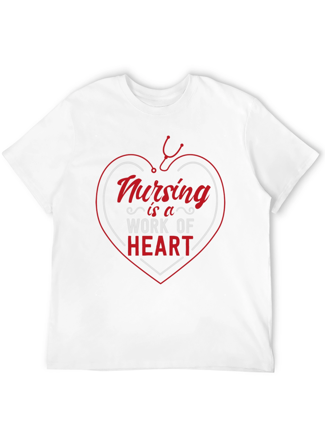 Nursing is a Work of Heart Graphic Tee