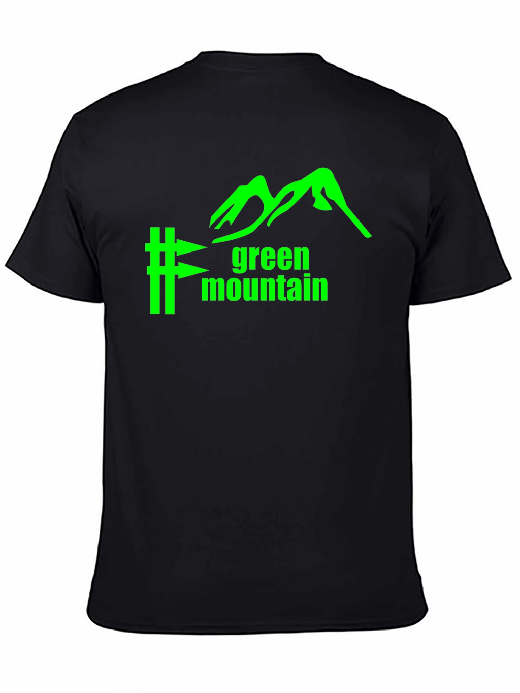 Green Mountain Graphic Tee - Black Cotton Blend