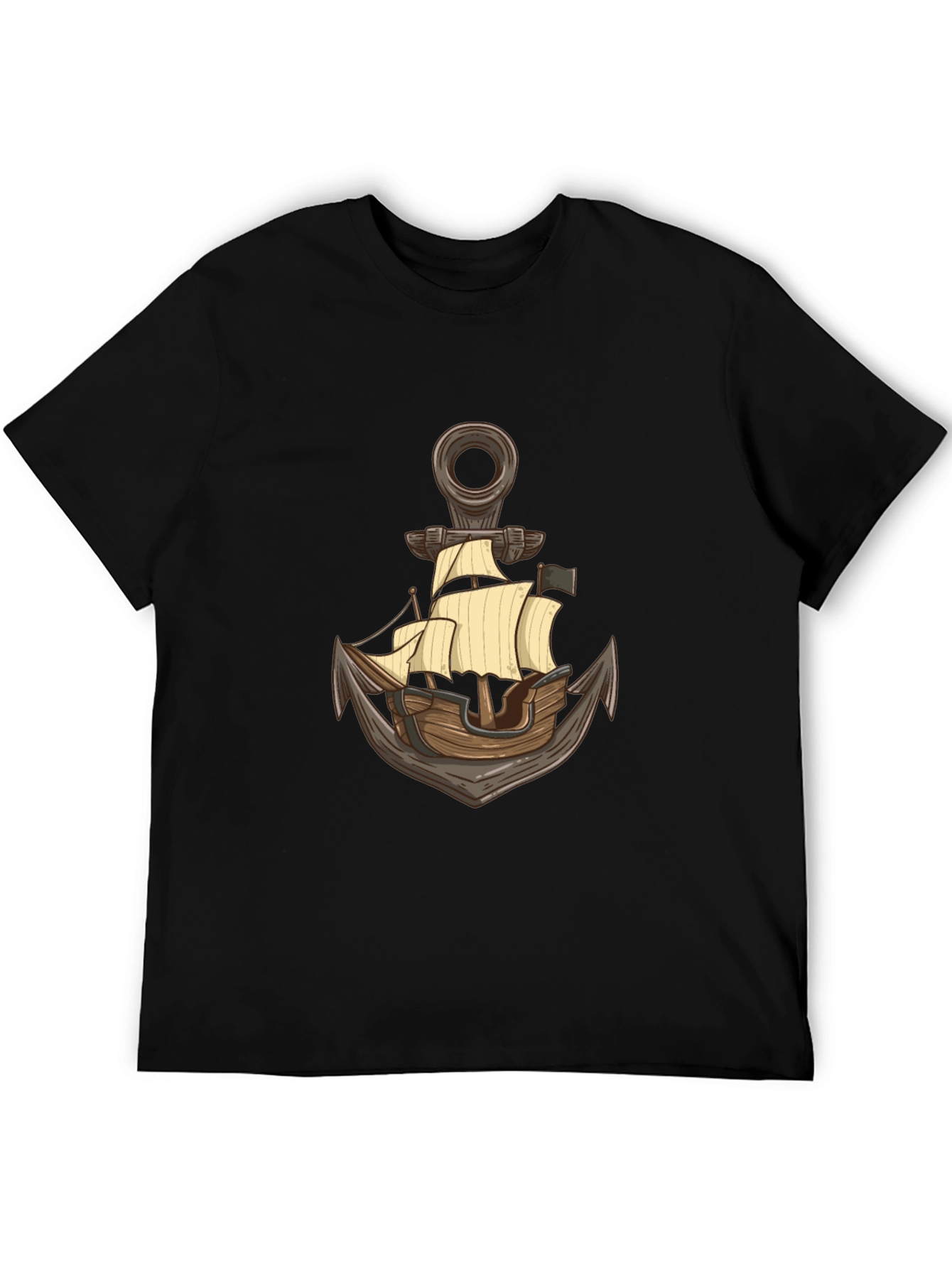 Nautical Anchor Ship Graphic T-Shirt