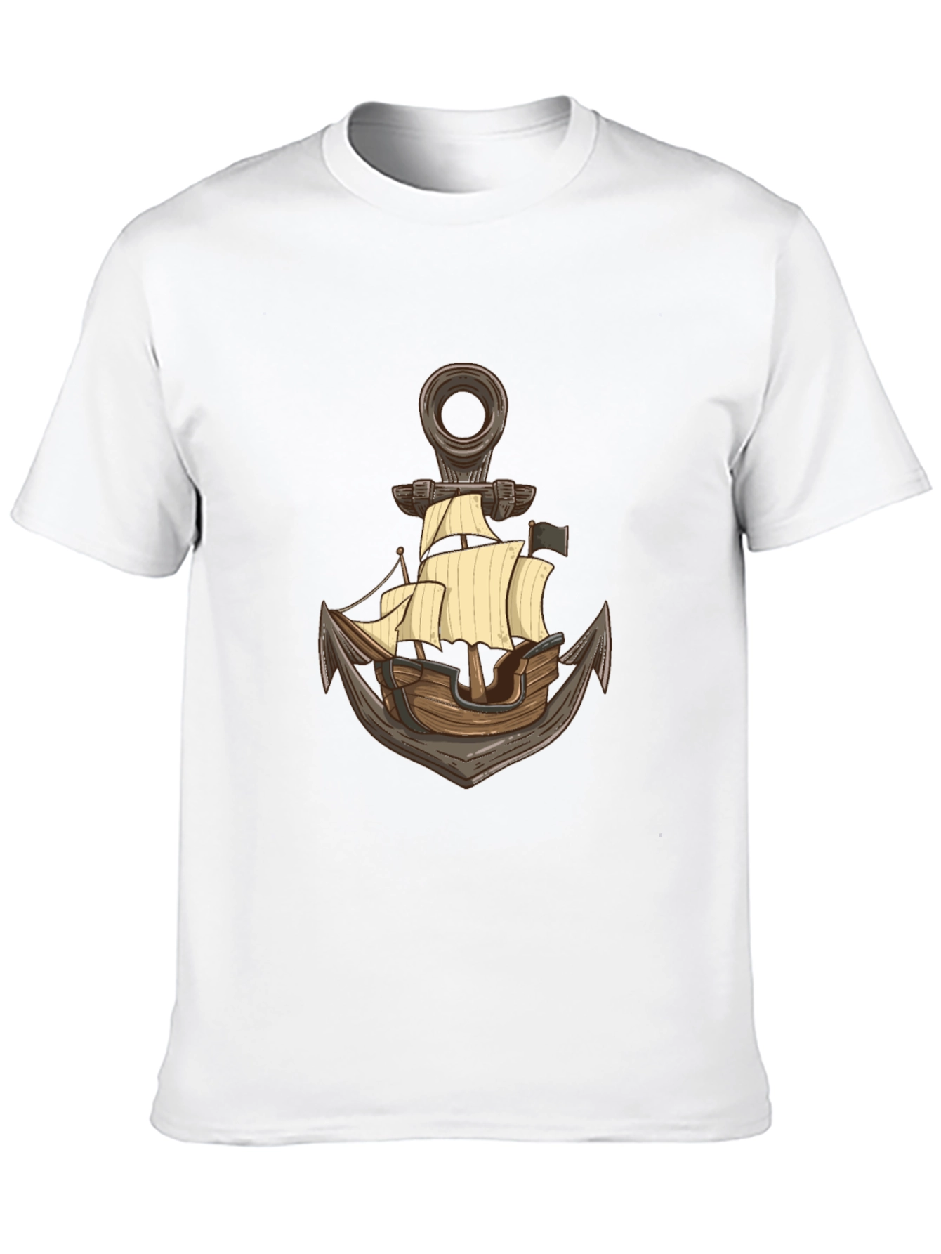 Nautical Anchor Ship Graphic T-Shirt