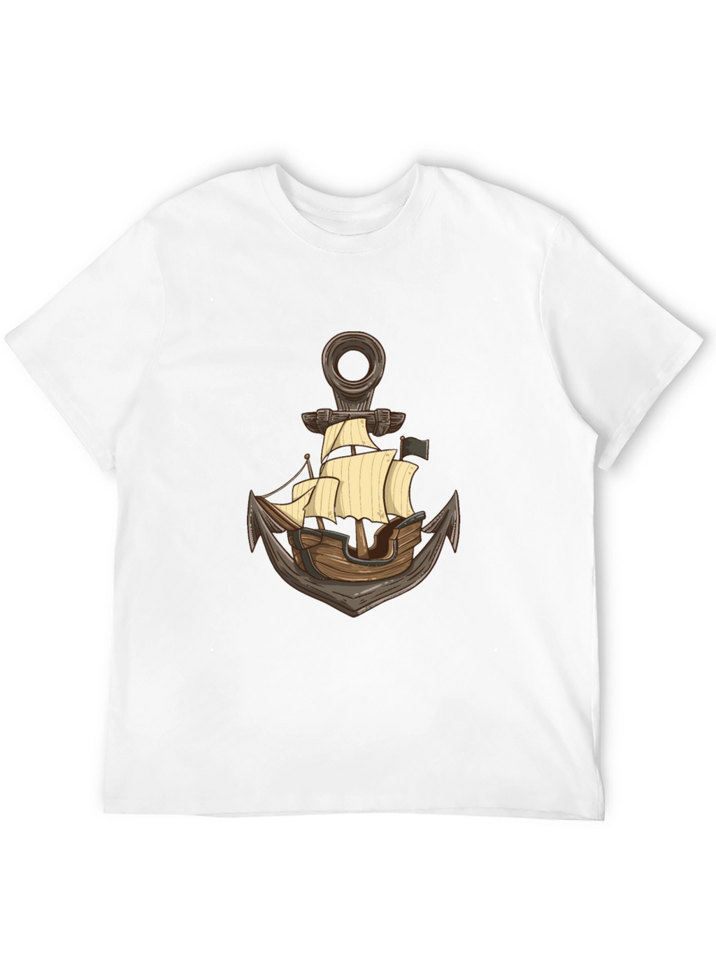 Nautical Anchor Ship Graphic T-Shirt