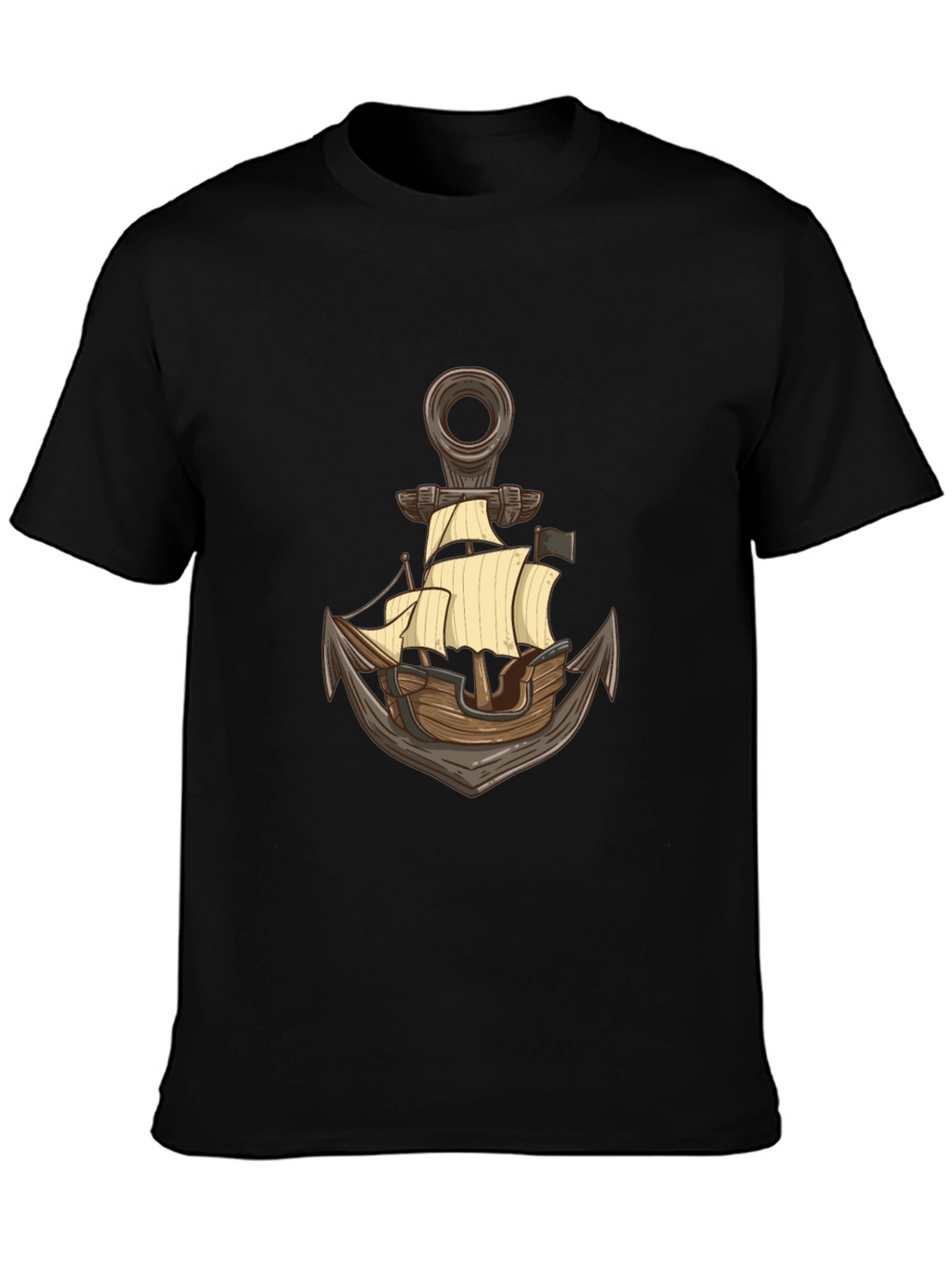 Nautical Anchor Ship Graphic T-Shirt