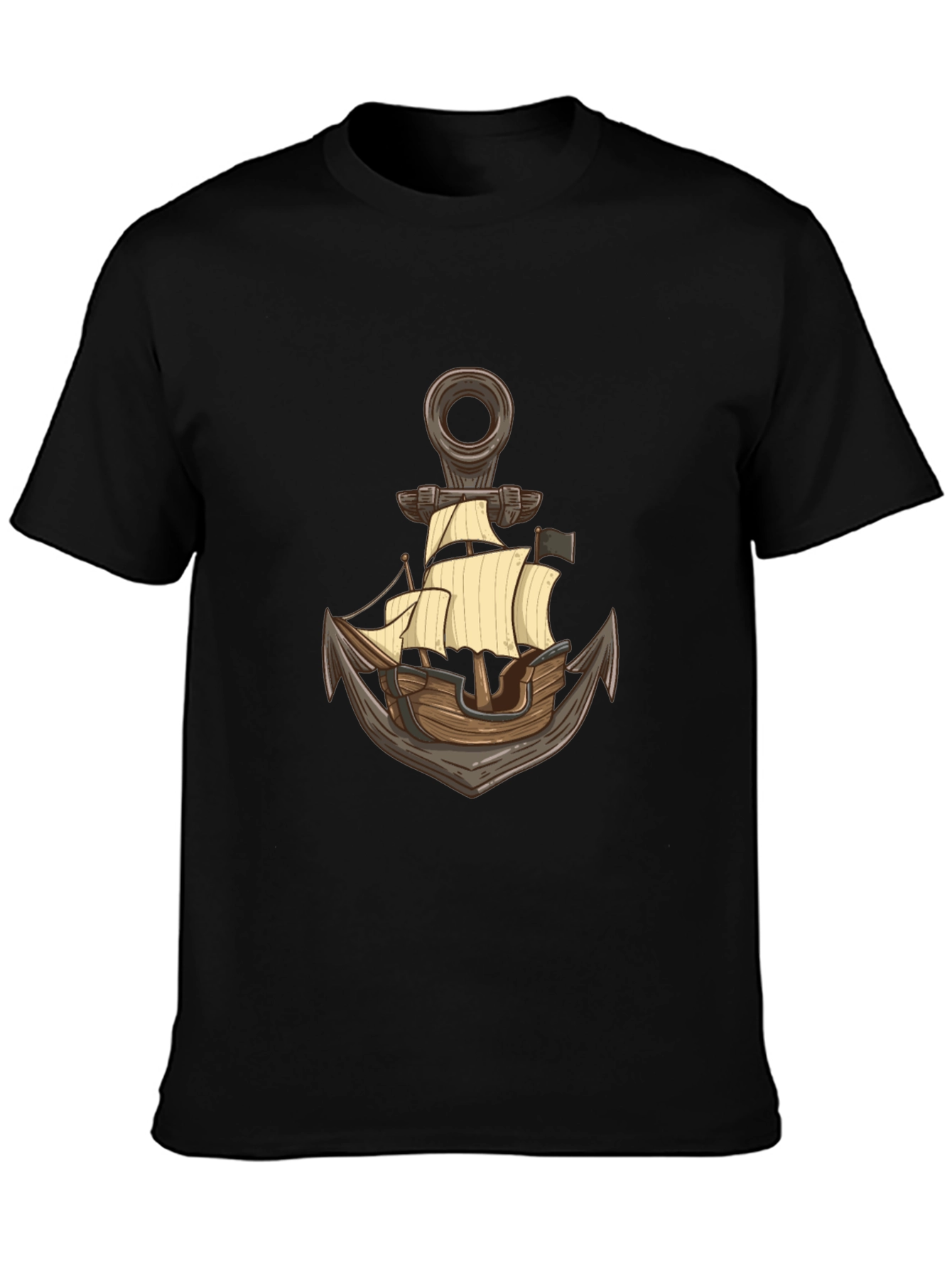 Nautical Anchor Ship Graphic T-Shirt