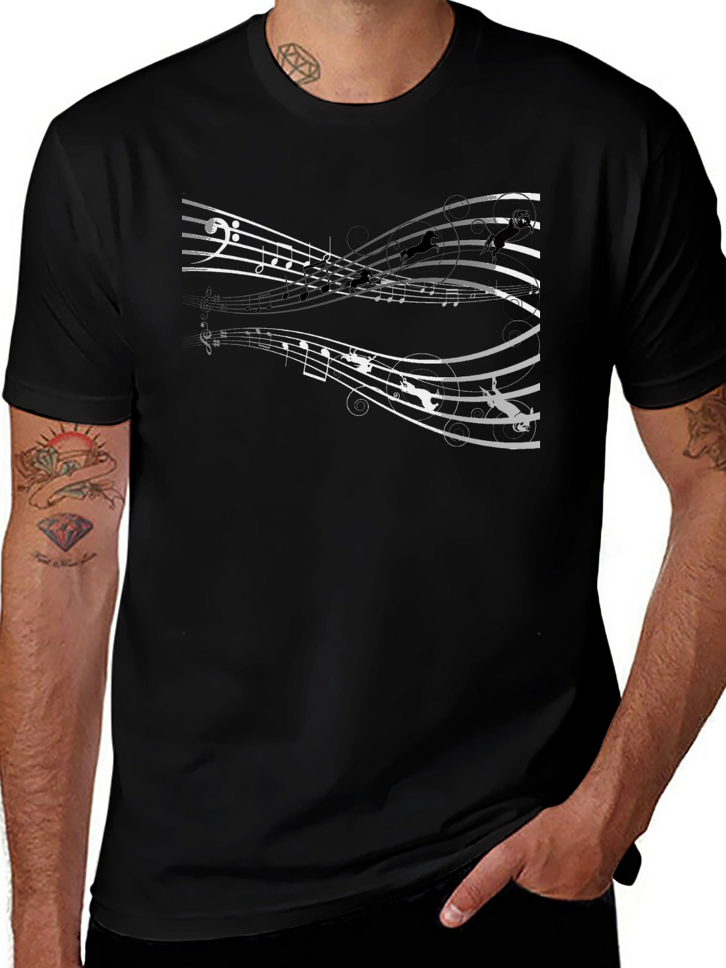 Musical Gymnastics Graphic Tee - Black