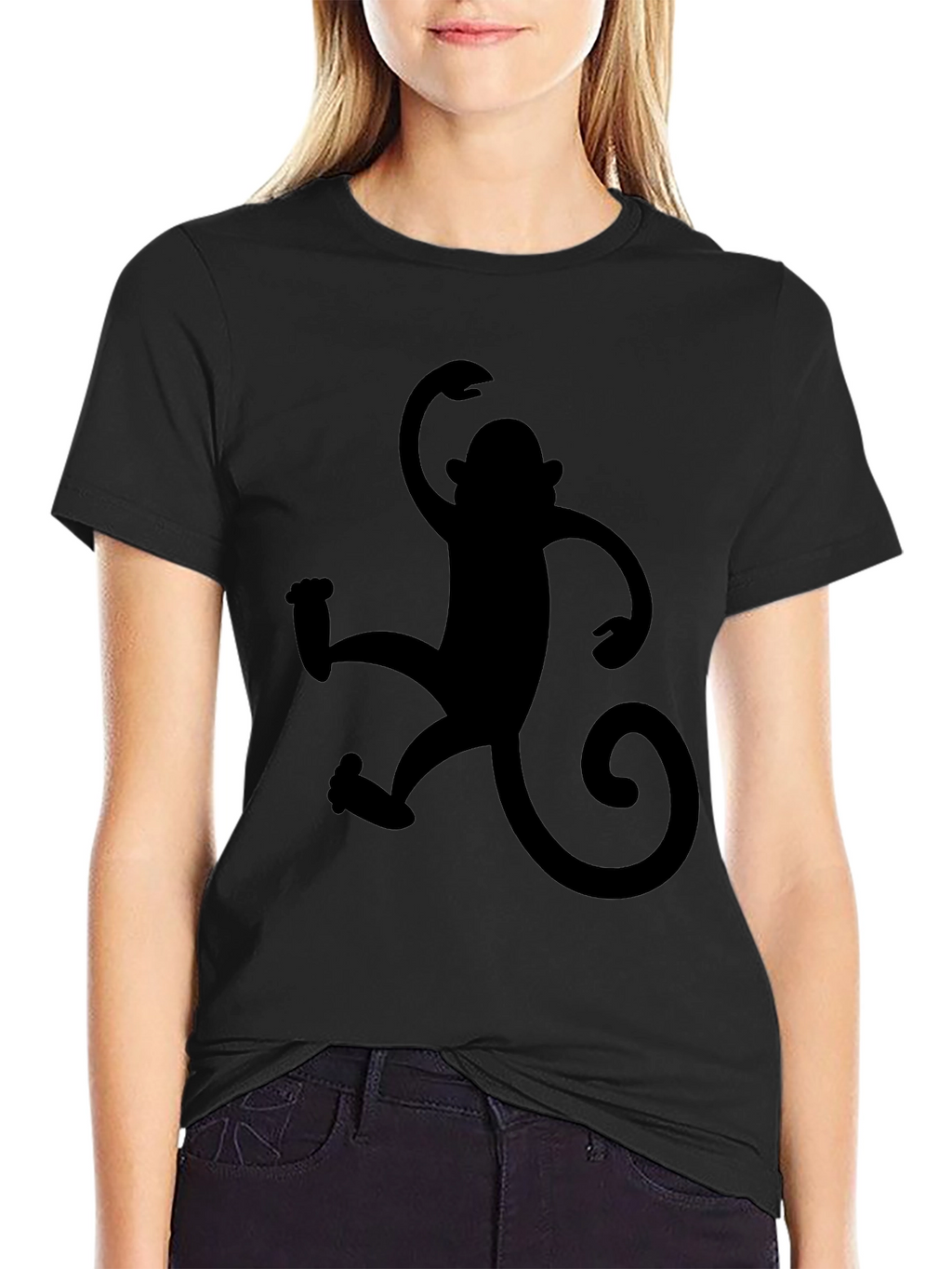 Monkey Graphic Black T-Shirt