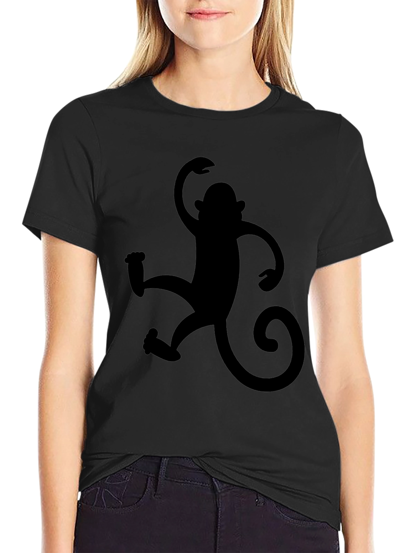Monkey Graphic Black T-Shirt