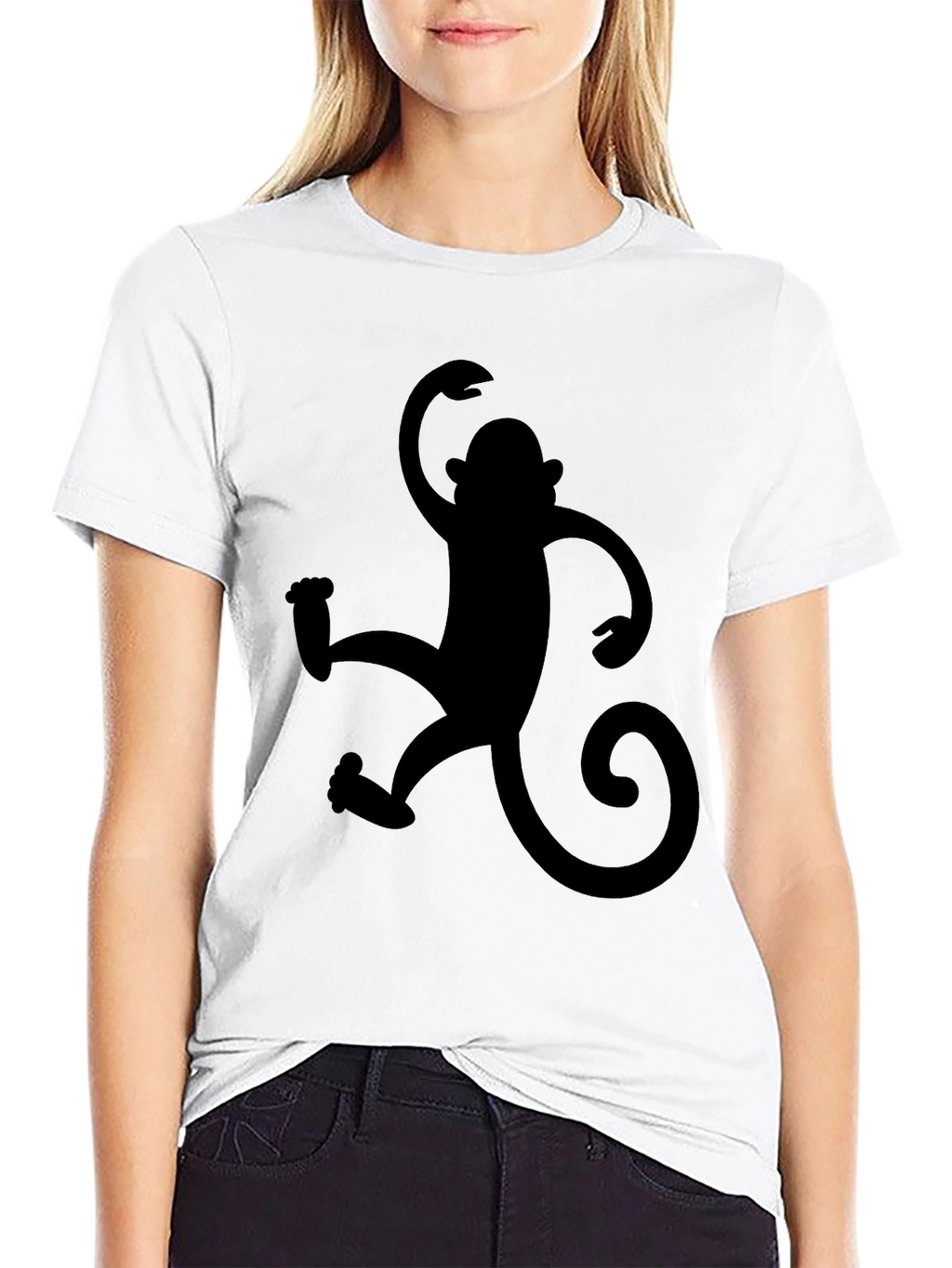 Monkey Graphic Black T-Shirt