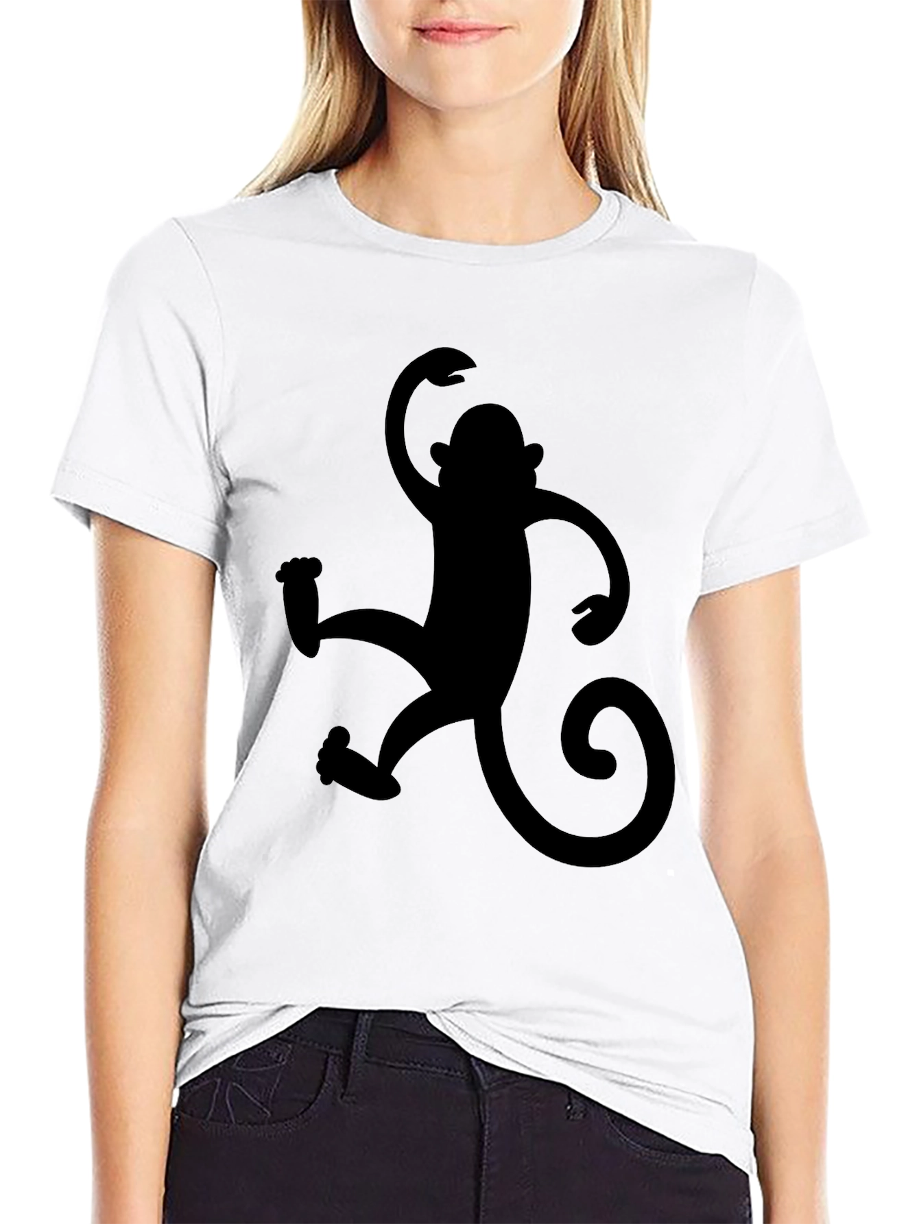 Monkey Graphic Black T-Shirt