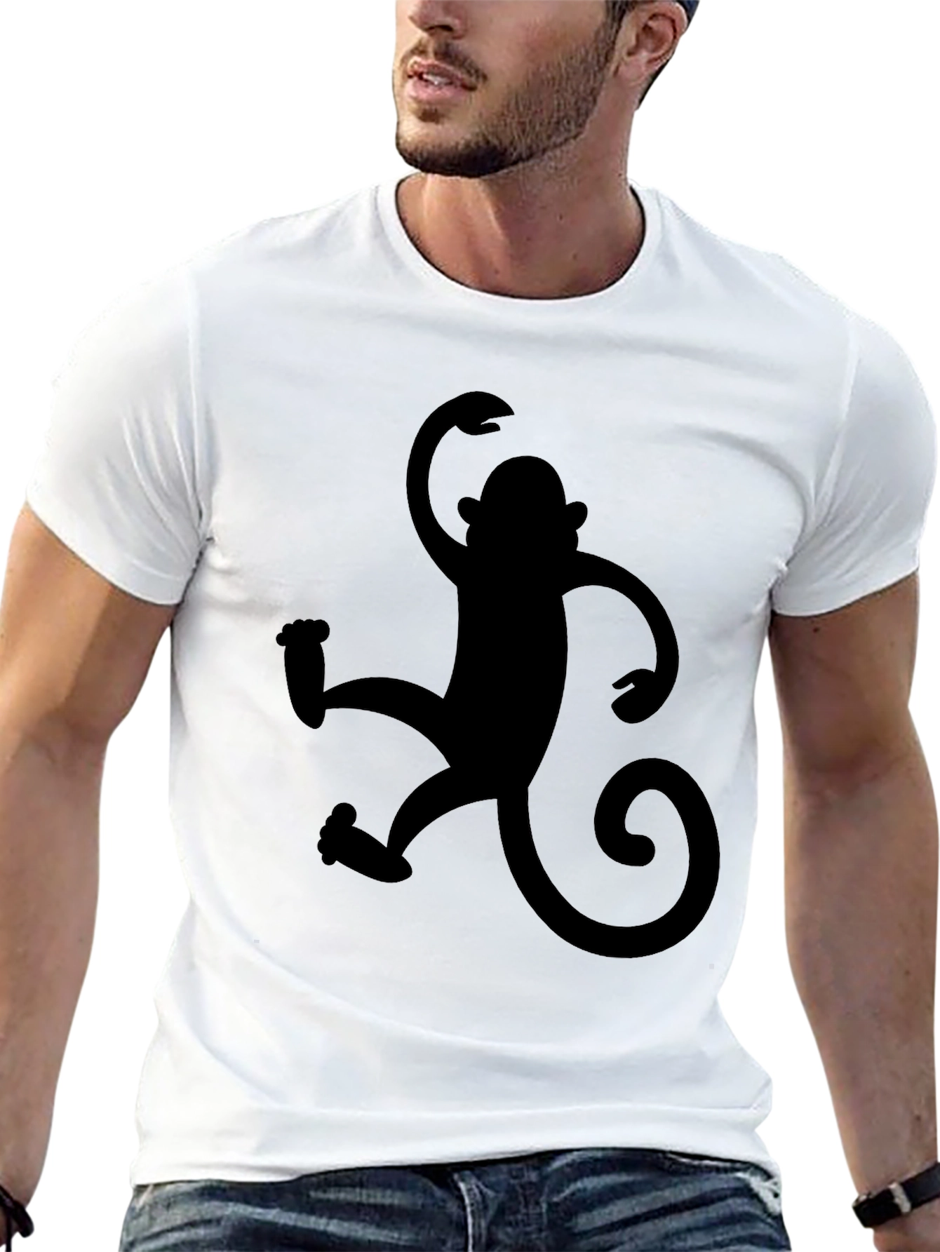 Monkey Graphic Black T-Shirt