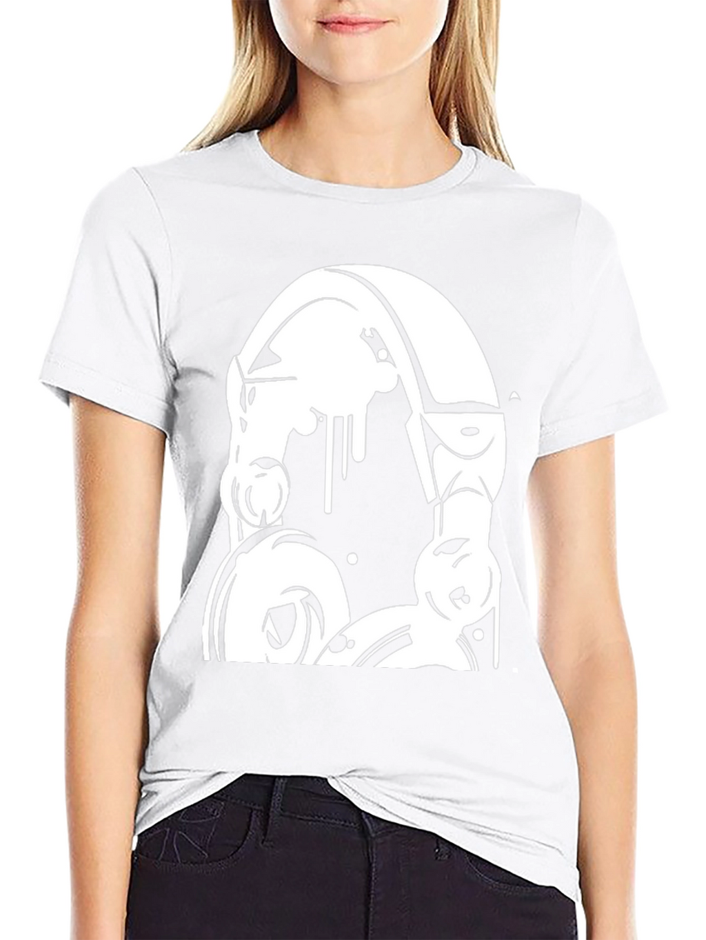 Headphones Graphic Black T-Shirt