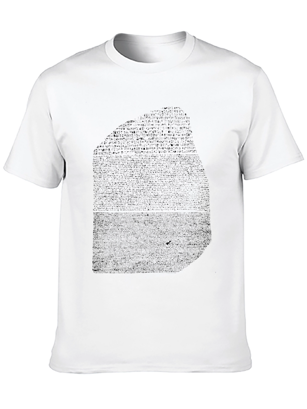 Text Patterned Black T-Shirt