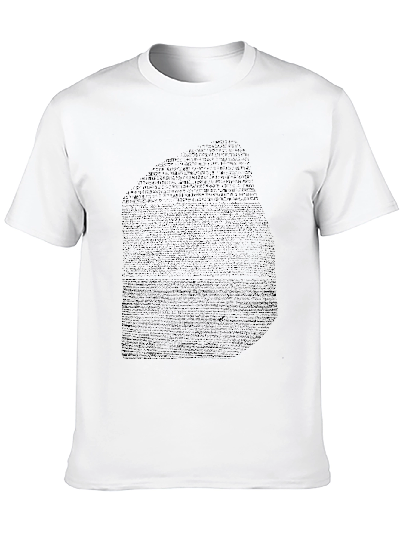 Text Patterned Black T-Shirt